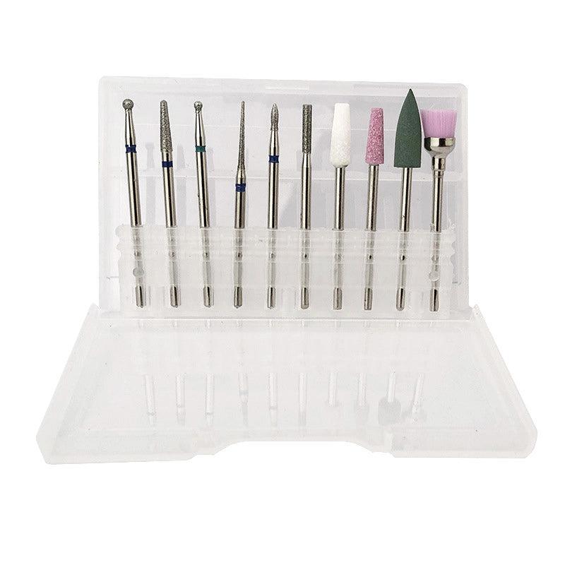 10Pcs Diamond Nail Drill Bits Set - Electric Manicure and Pedicure Tool-1