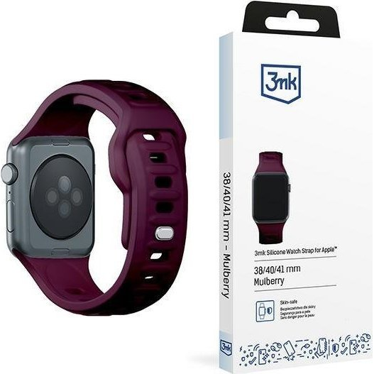 3mk Silicone Watch Szíj for Apple 38/40/41/42 mm Mulberry (small) (5903108565639)-0