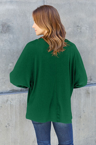 Double Take Full Size Round Neck Long Sleeve T-Shirt-1
