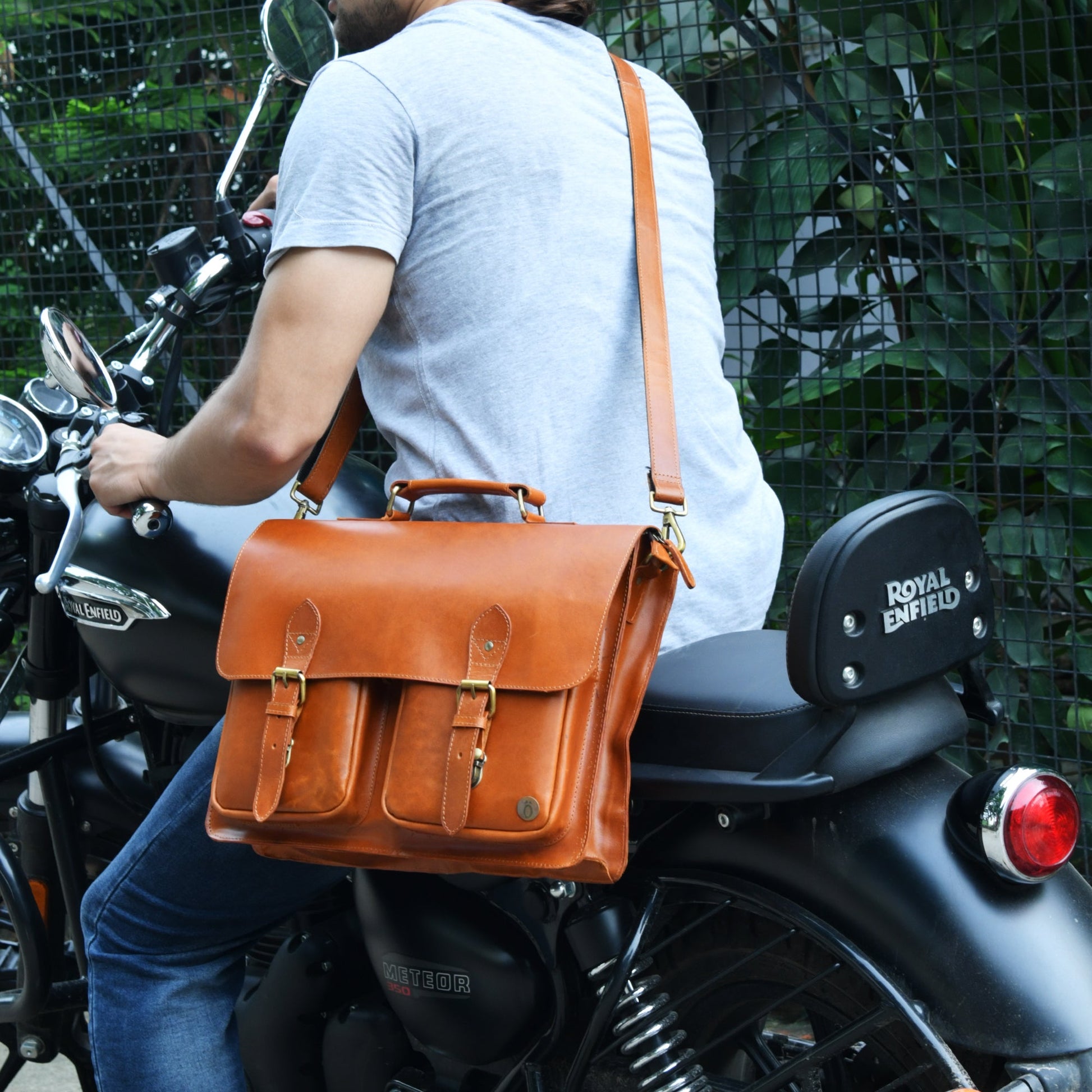 Madan Leather Messenger Bag-1