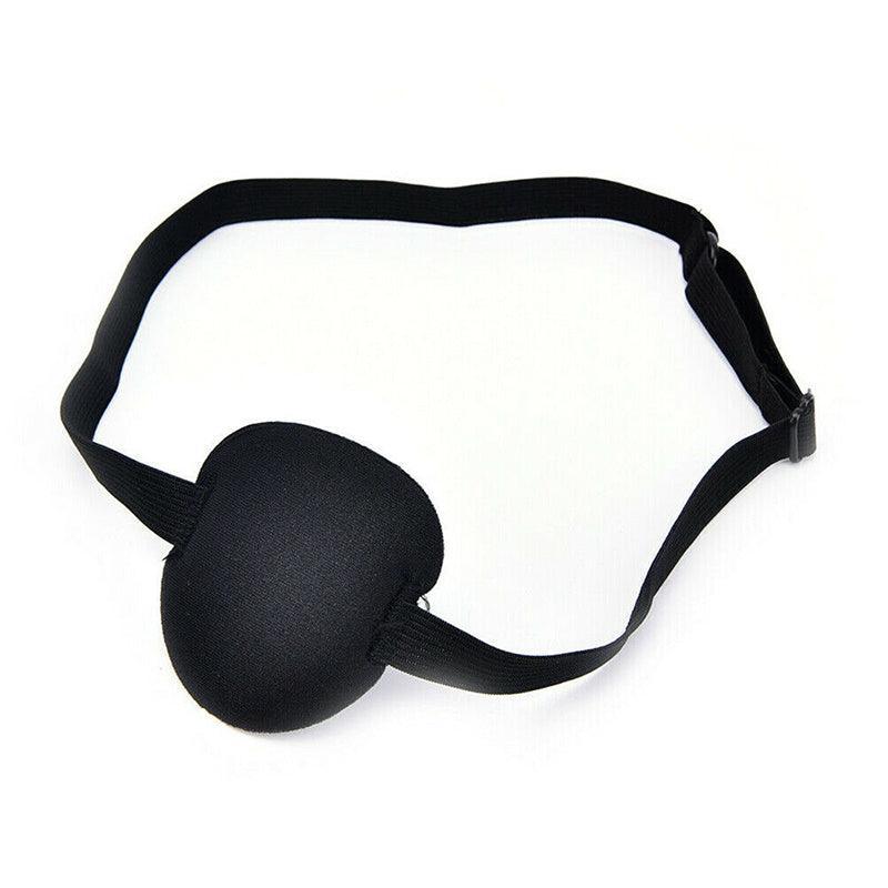 1/2/3/4/5Pcs Adjustable Strap Eye Patch Soft Concave Design Washable Black Cover-1