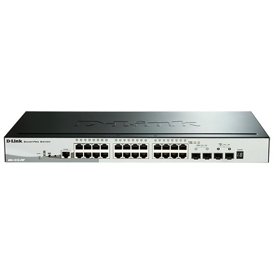 D-Link DGS-1510-28P switch-uri Gestionate L3 Gigabit Ethernet (10/100/1000) Power over Ethernet (PoE) Suport Negru (DGS-1510-28P)-0