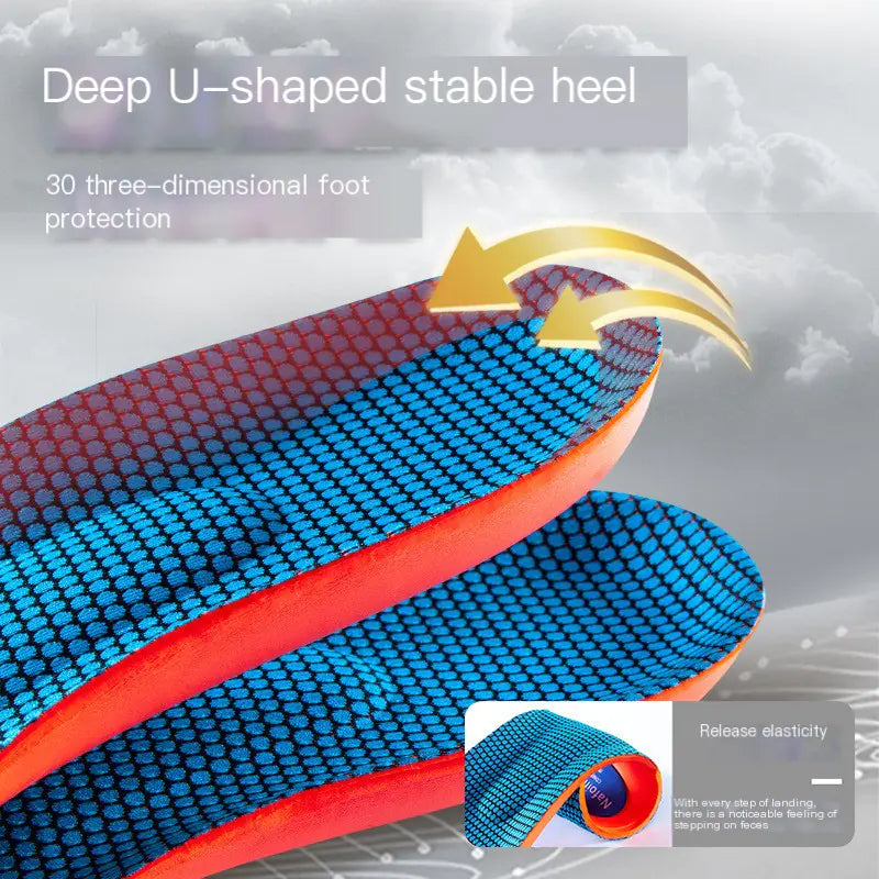 Men's Athletic Insoles with Shock Absorption and Breathability