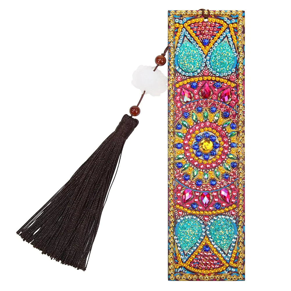 DIY Diamond Painting Leather Bookmark with Tassel