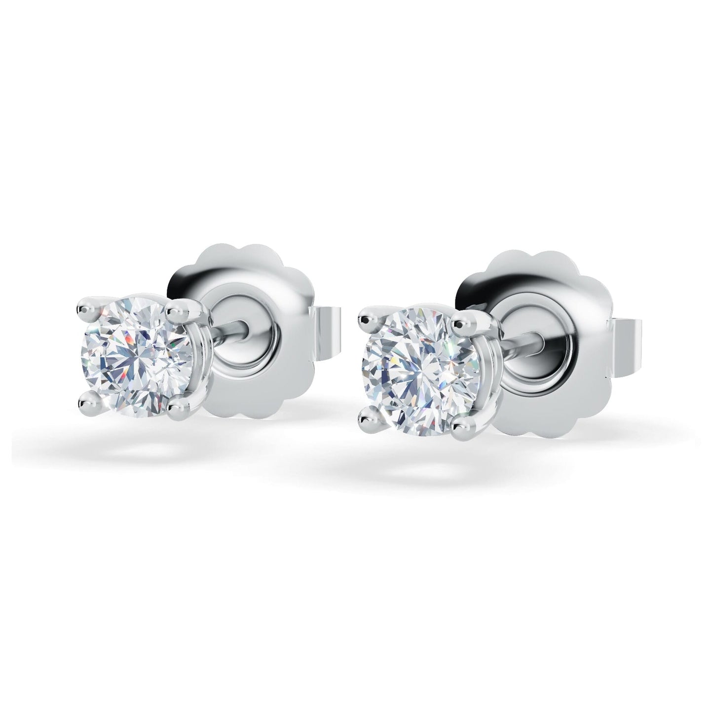 Classic Lab Diamond Stud Earrings (1/4 ct. tw.) – VS+ Clarity - 14k White or Yellow Gold Over Sterling Silver-4