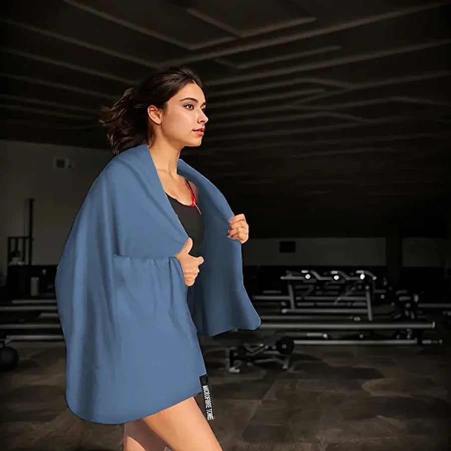 1-pc Quick-Dry Microfibre Sports Towel (Navy Blue)-1