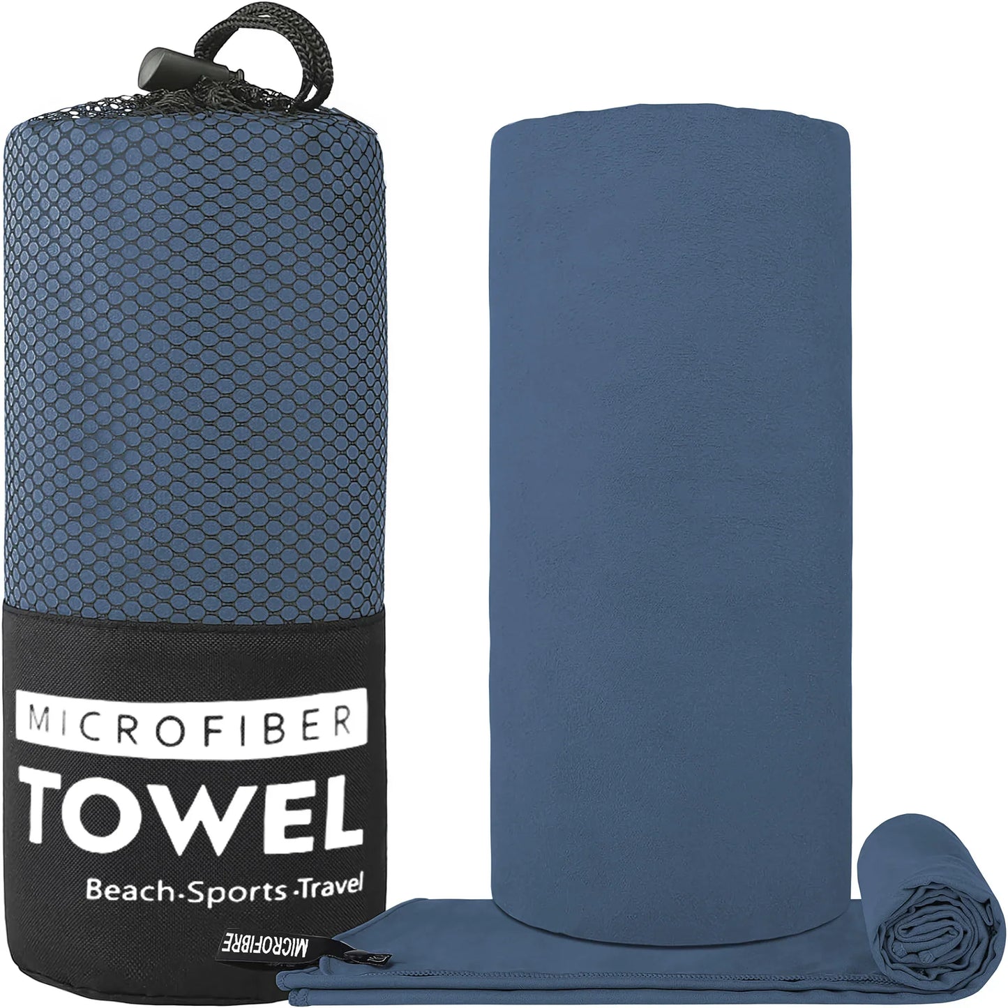 1-pc Quick-Dry Microfibre Sports Towel (Navy Blue)-0