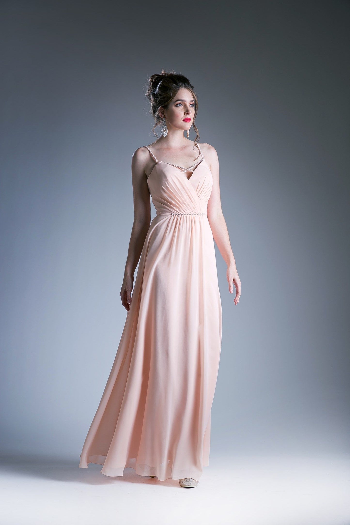 V Neckline With a Beaded Band Dress-7