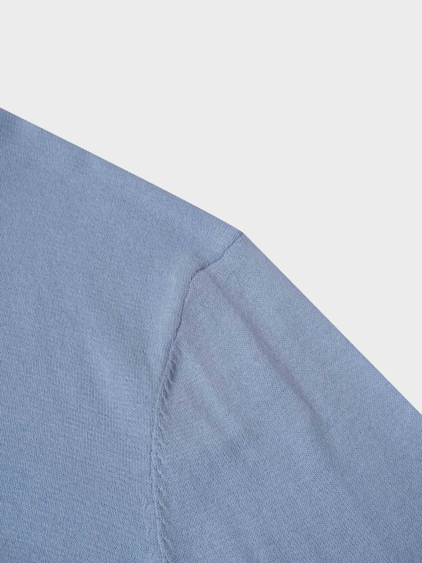 High V Lightweight Sweater-LT Blue-3