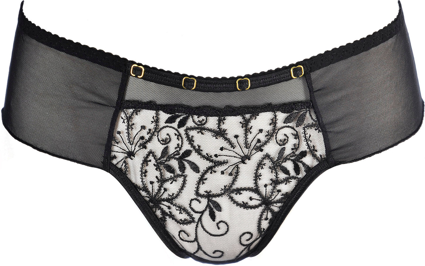 Ultra Sheer Brazilian Thong Panty Axami Black Angel-4