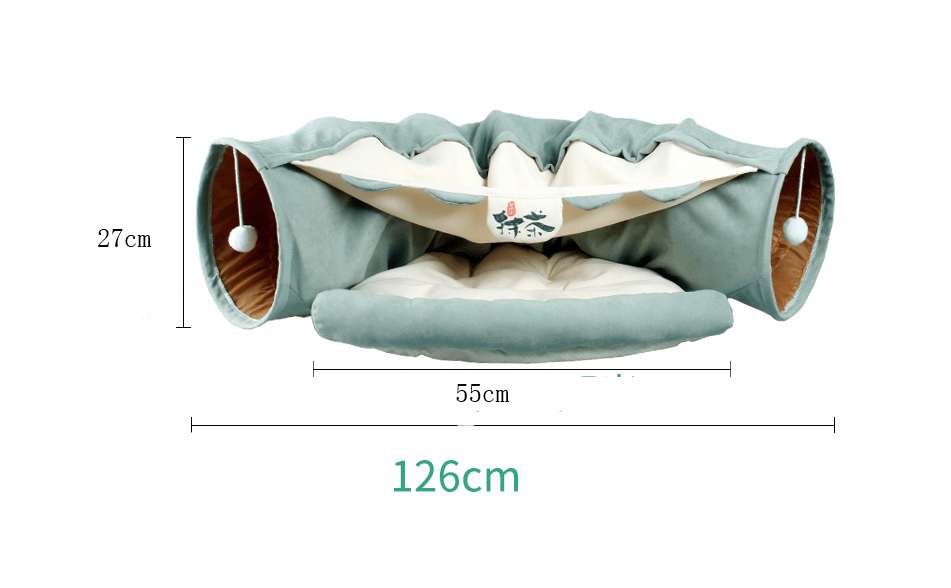 Feline Funhouse Interactive Cat Tunnel - Portable Play Toy For Cats, Rabbits, And Ferrets-1