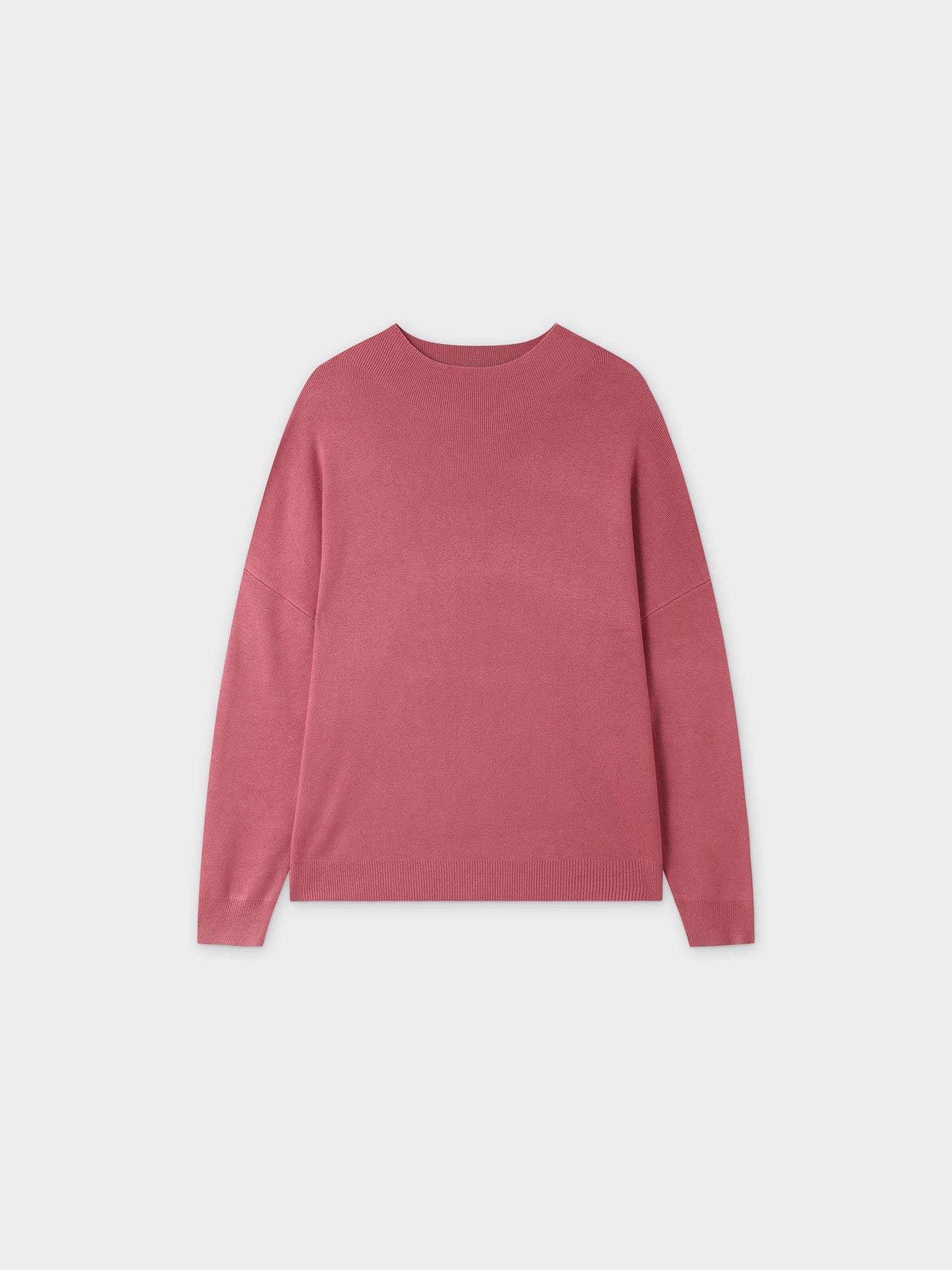 Oversized Soft Knit Sweater-Rose-1