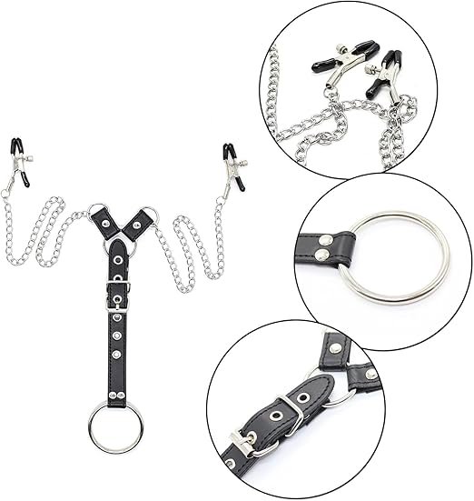 SensationBalance BDSM Nipple Clamps Penis Cage-3