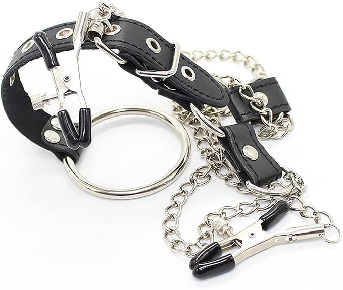 SensationBalance BDSM Nipple Clamps Penis Cage-2