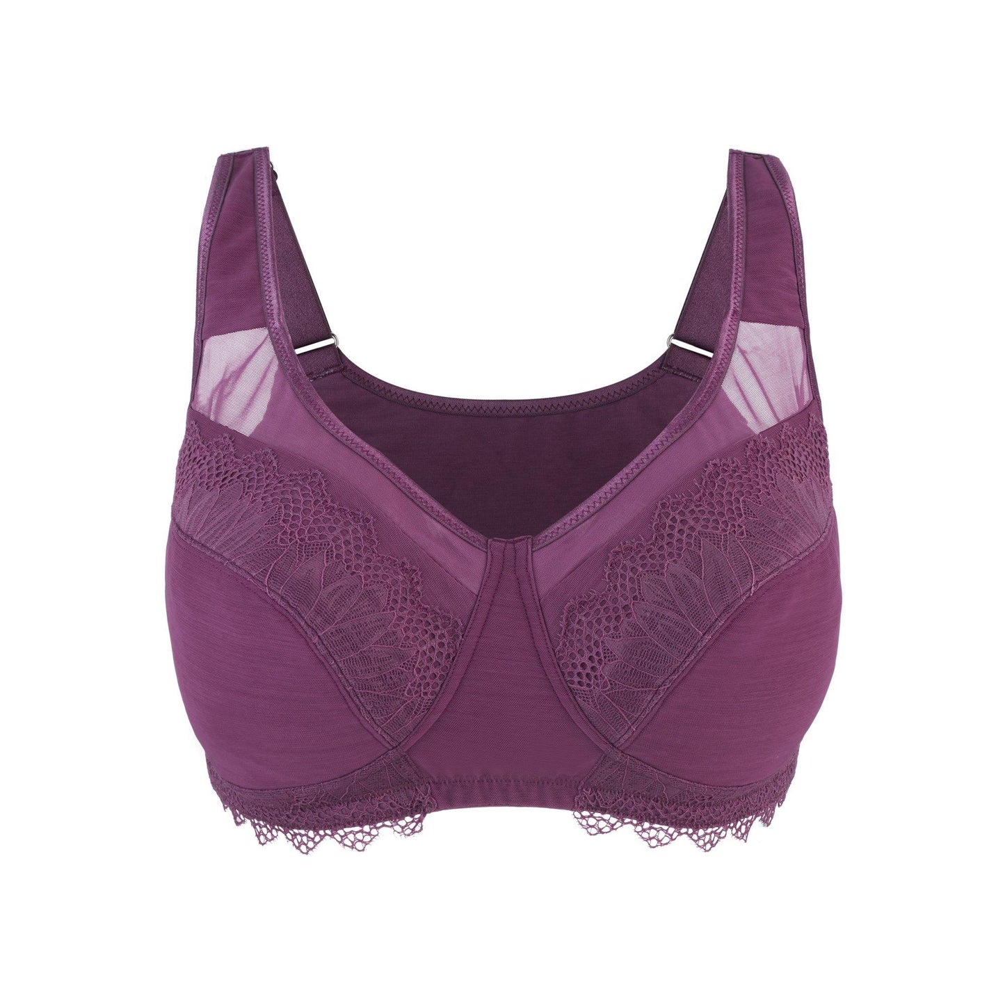 Claret Silk Back Support Cotton Sports Bra (Multiple colors available)-6