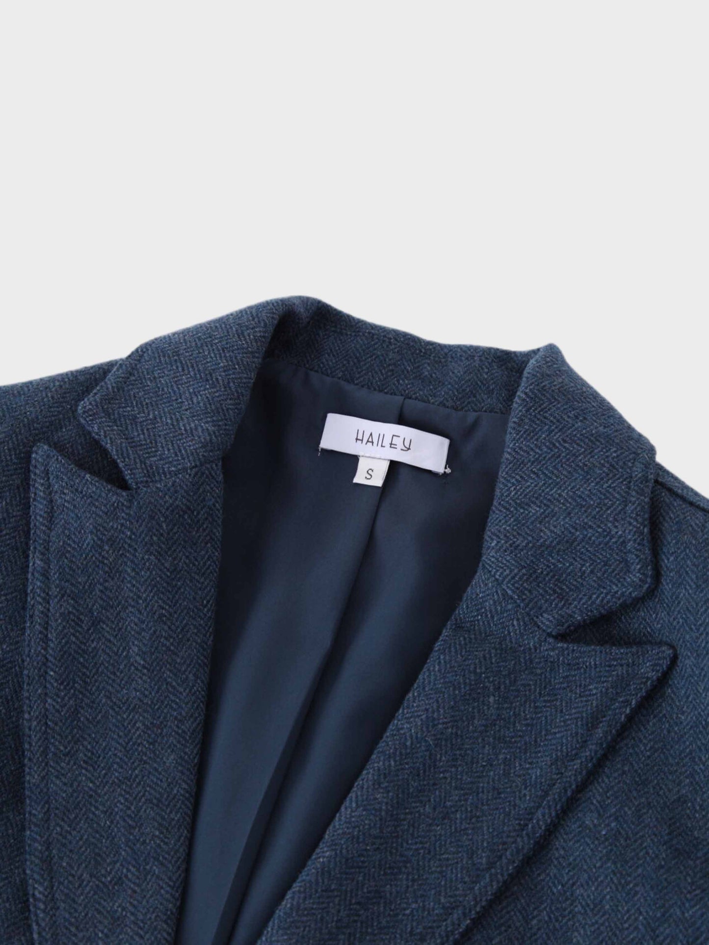 Fitted Blazer-Denim Blue-3