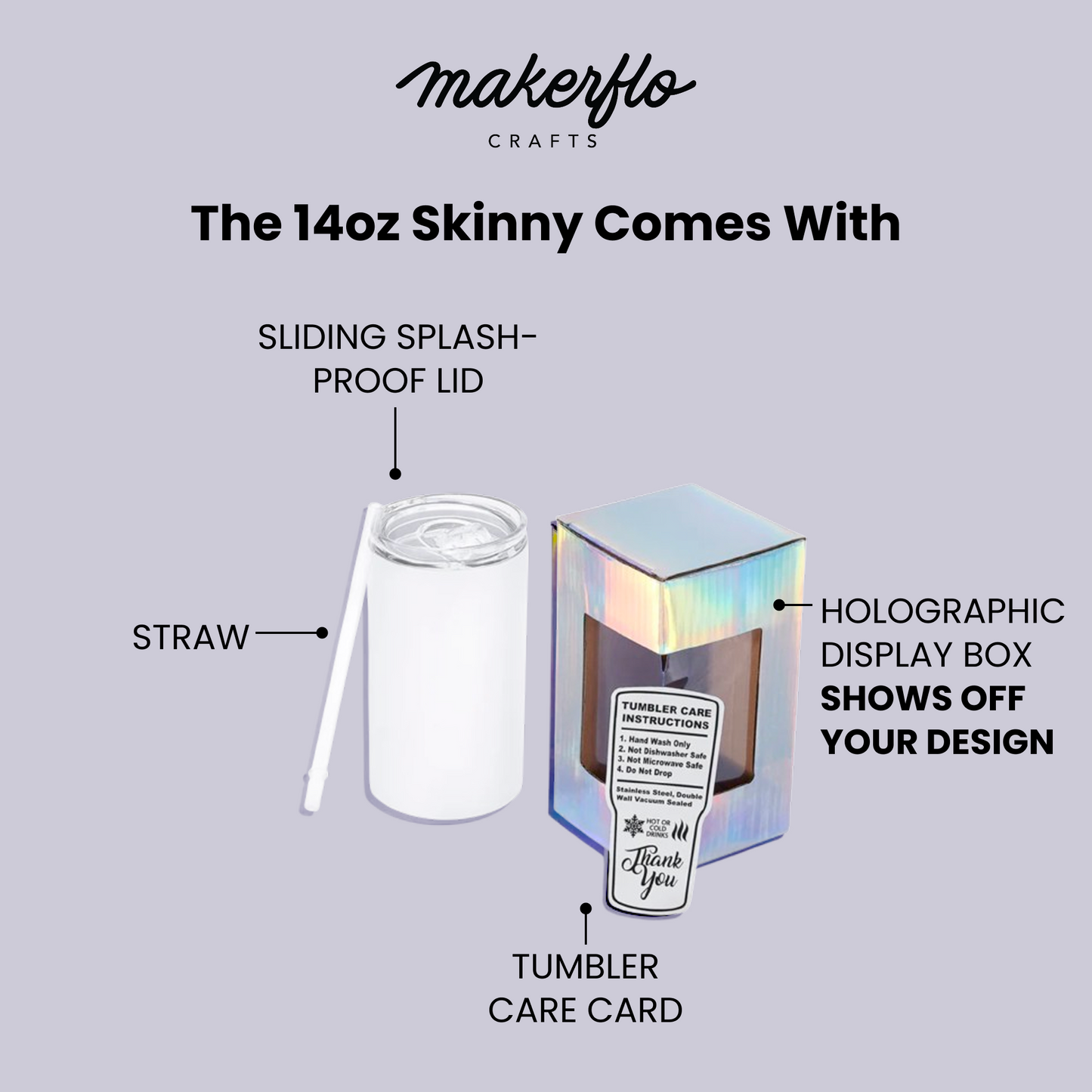14oz Skinny Sublimation Tumbler-3