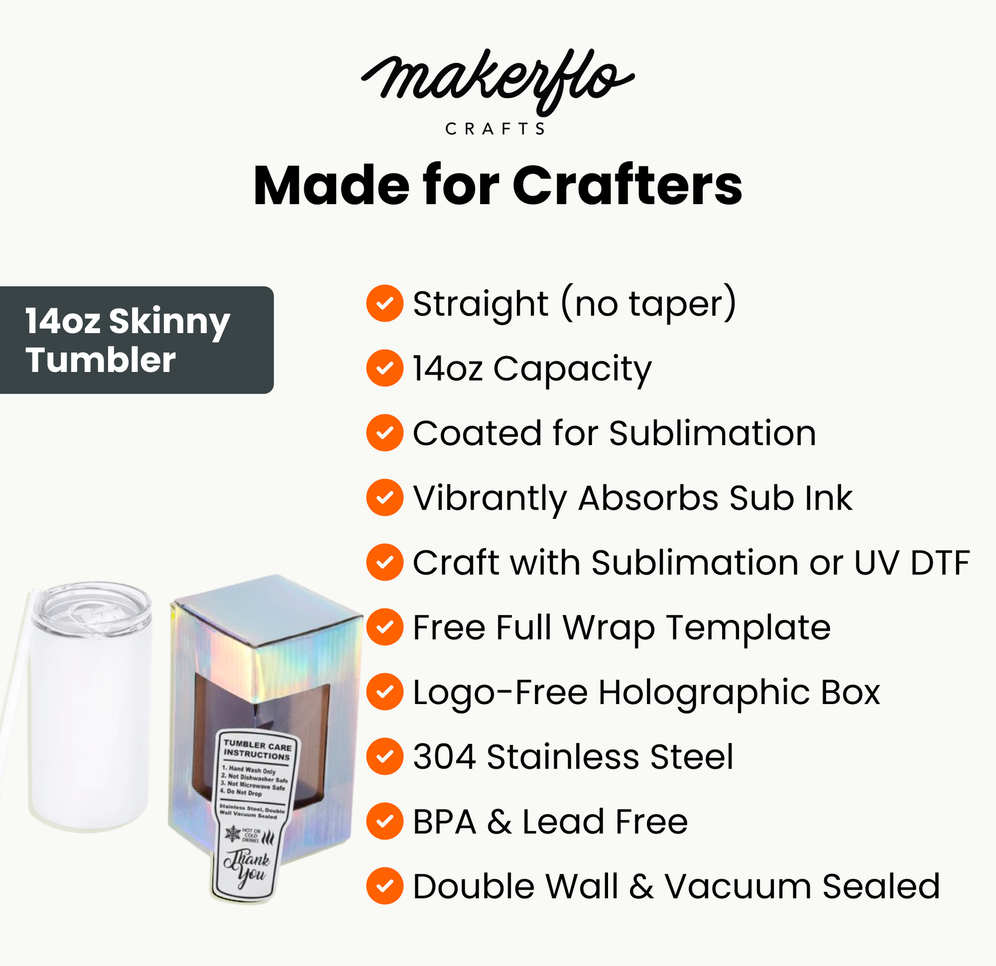 14oz Skinny Sublimation Tumbler-4