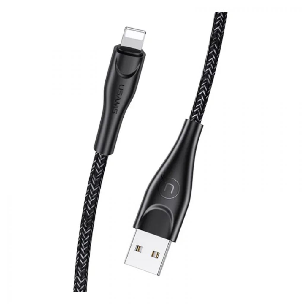Cablu date telefon, Usams U41 Lightning, 3 m, 2 A, USB01, Incarcare rapida, Negru (SJ397USB01)-0