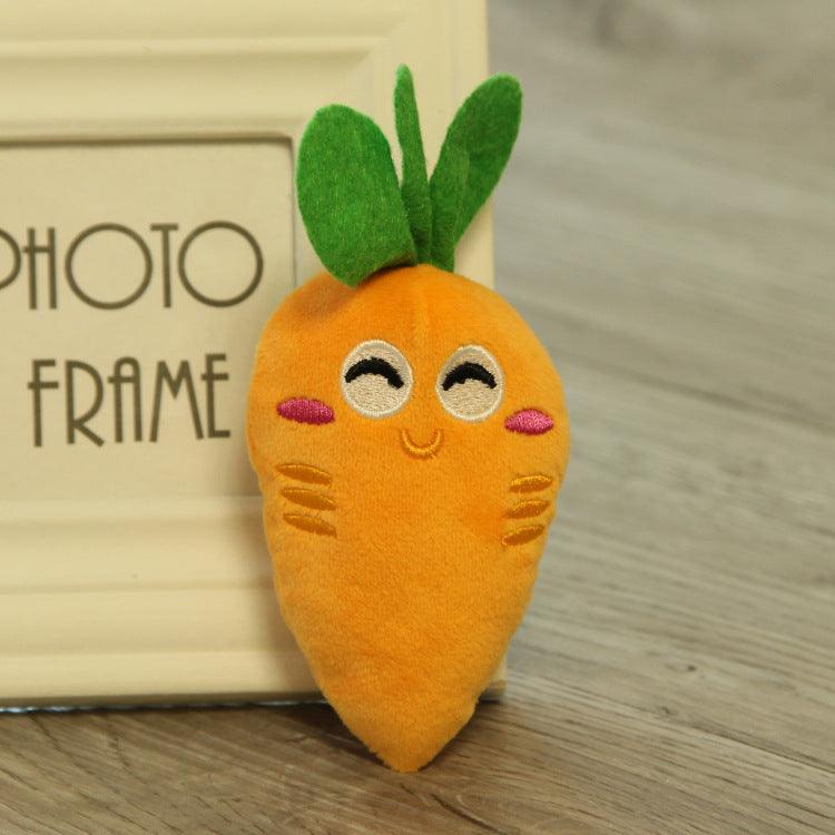 Furry Friends Fruit And Veggie Plush Pet Toys-2