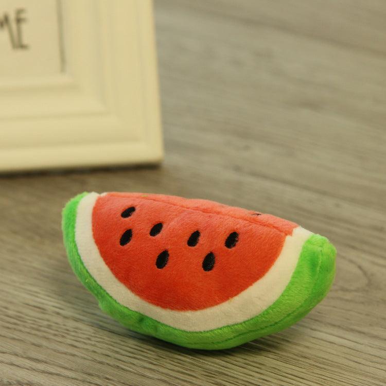 Furry Friends Fruit And Veggie Plush Pet Toys-9
