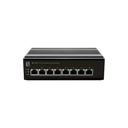 LevelOne IFS-0801 sieťový prepínač Nespravované Fast Ethernet (10/100) Čierna (IFS-0801)-0