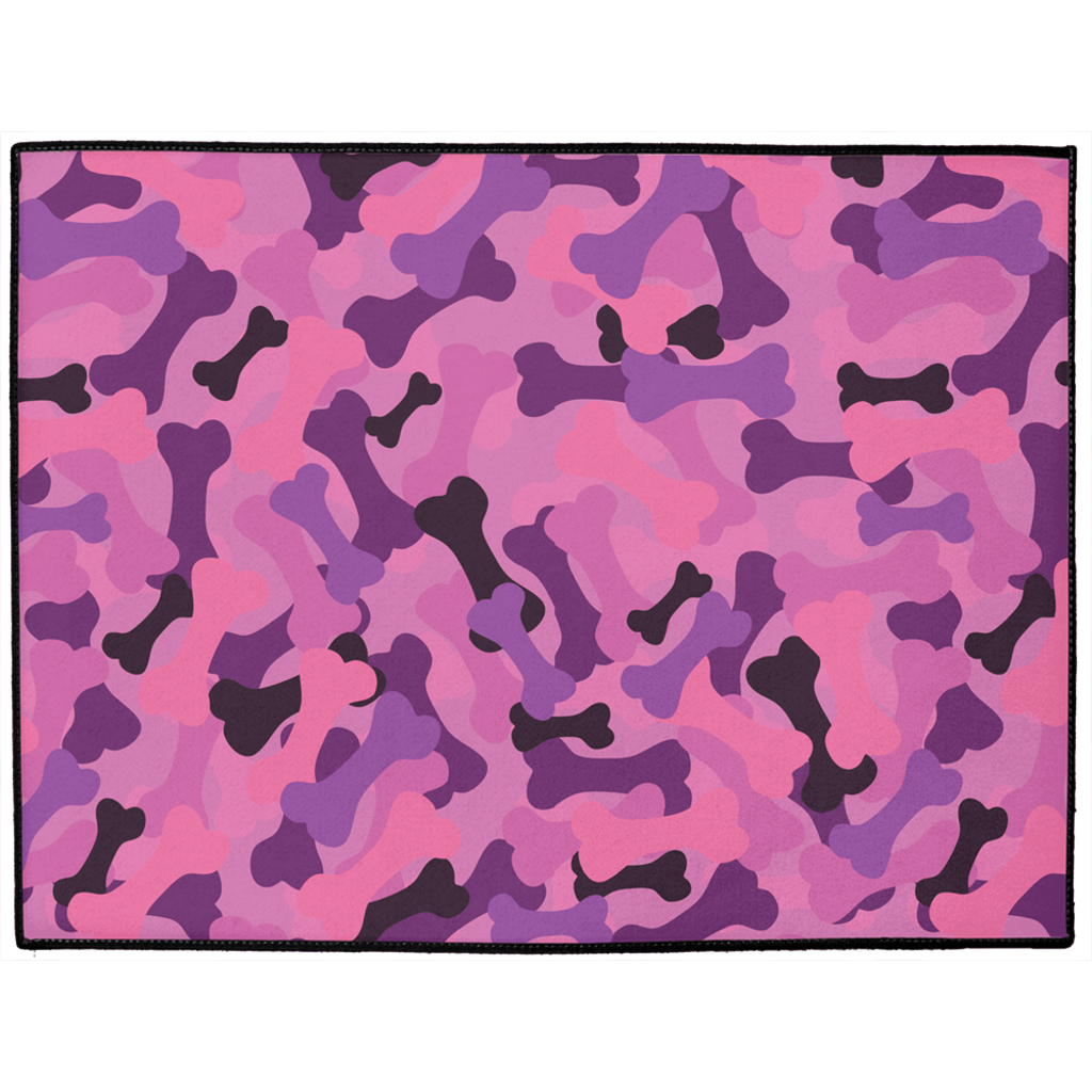 Bone Camo Pink Dog Mat-0