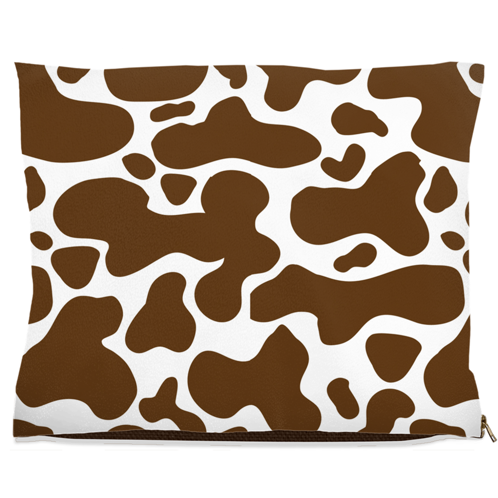Cowhide Brown Dog Bed-5