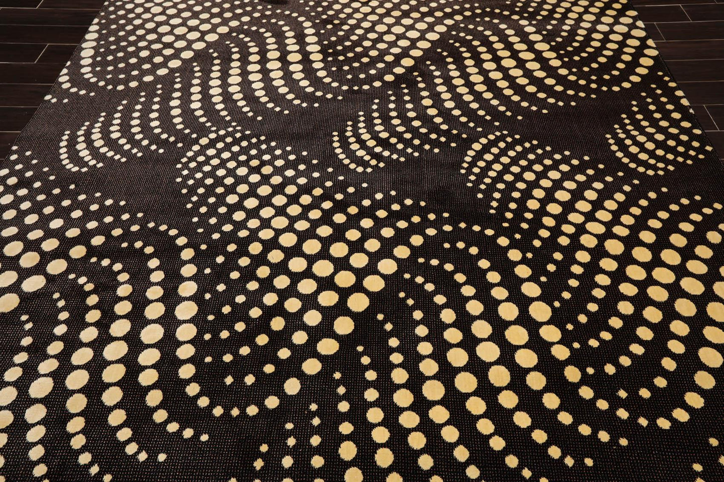 7'6" x 10'10" 100% New Zealand Wool Modern Oriental Area Rug Black-4