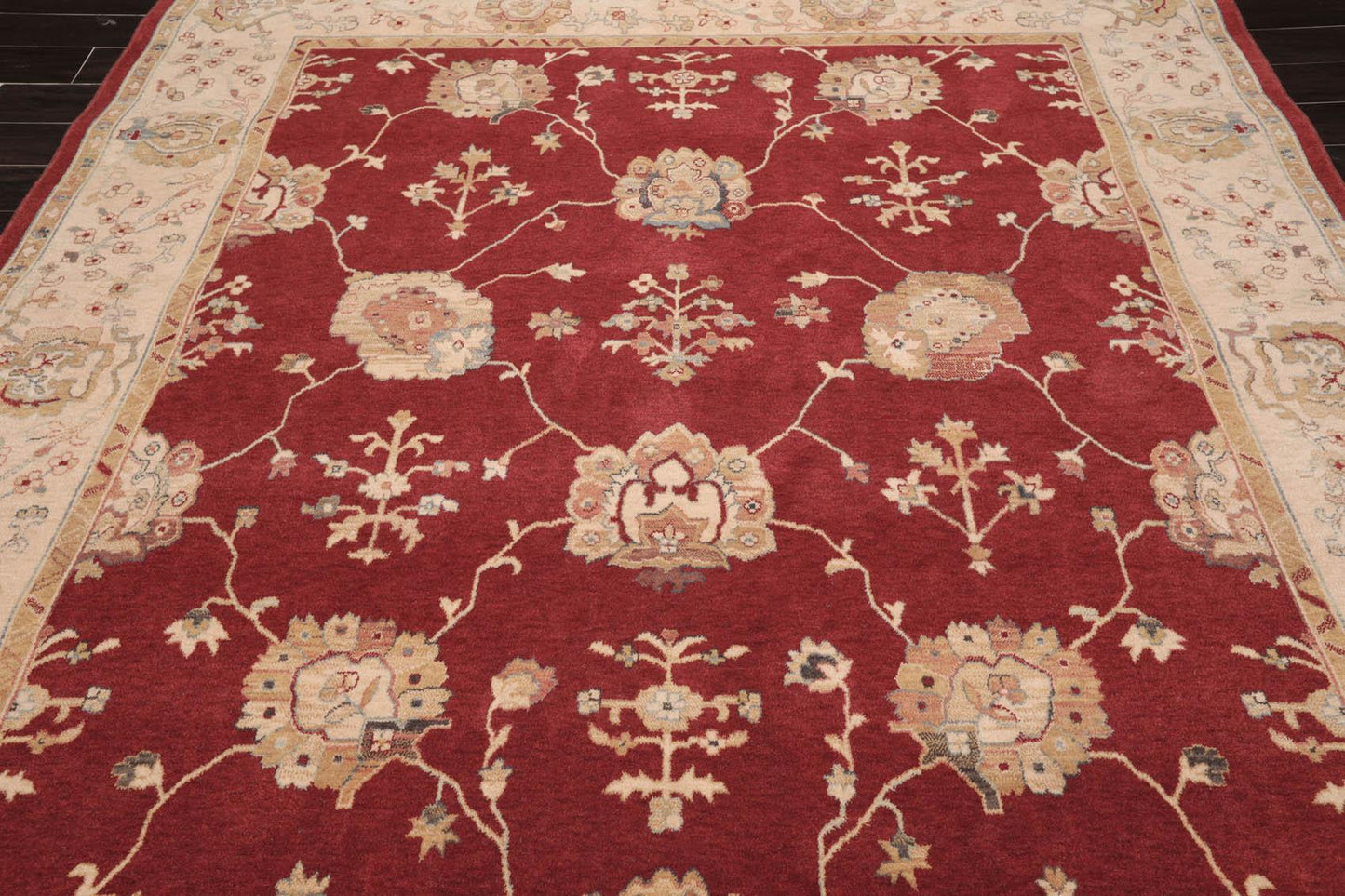 8'2"x11'8" Auth. Samarkand Coronado New Zealand Wool Area Rug Ruby Red-4