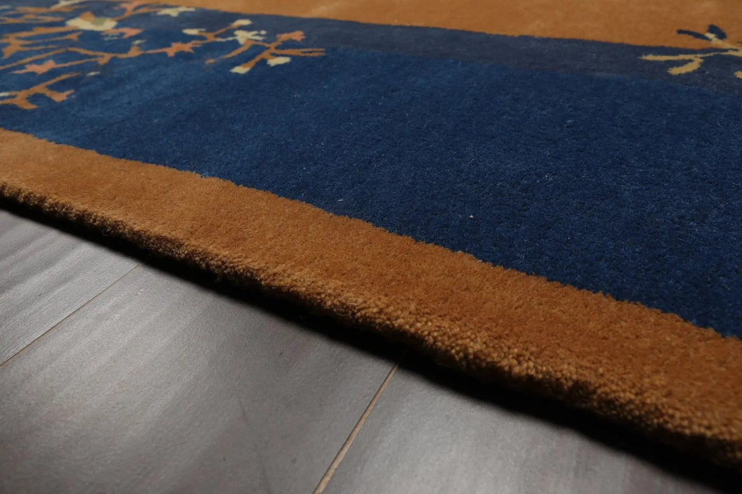LoomBloom Multi Sizes Camel Hand Tufted Chinese Art Deco New Zealand Wool Oriental Area Rug-4