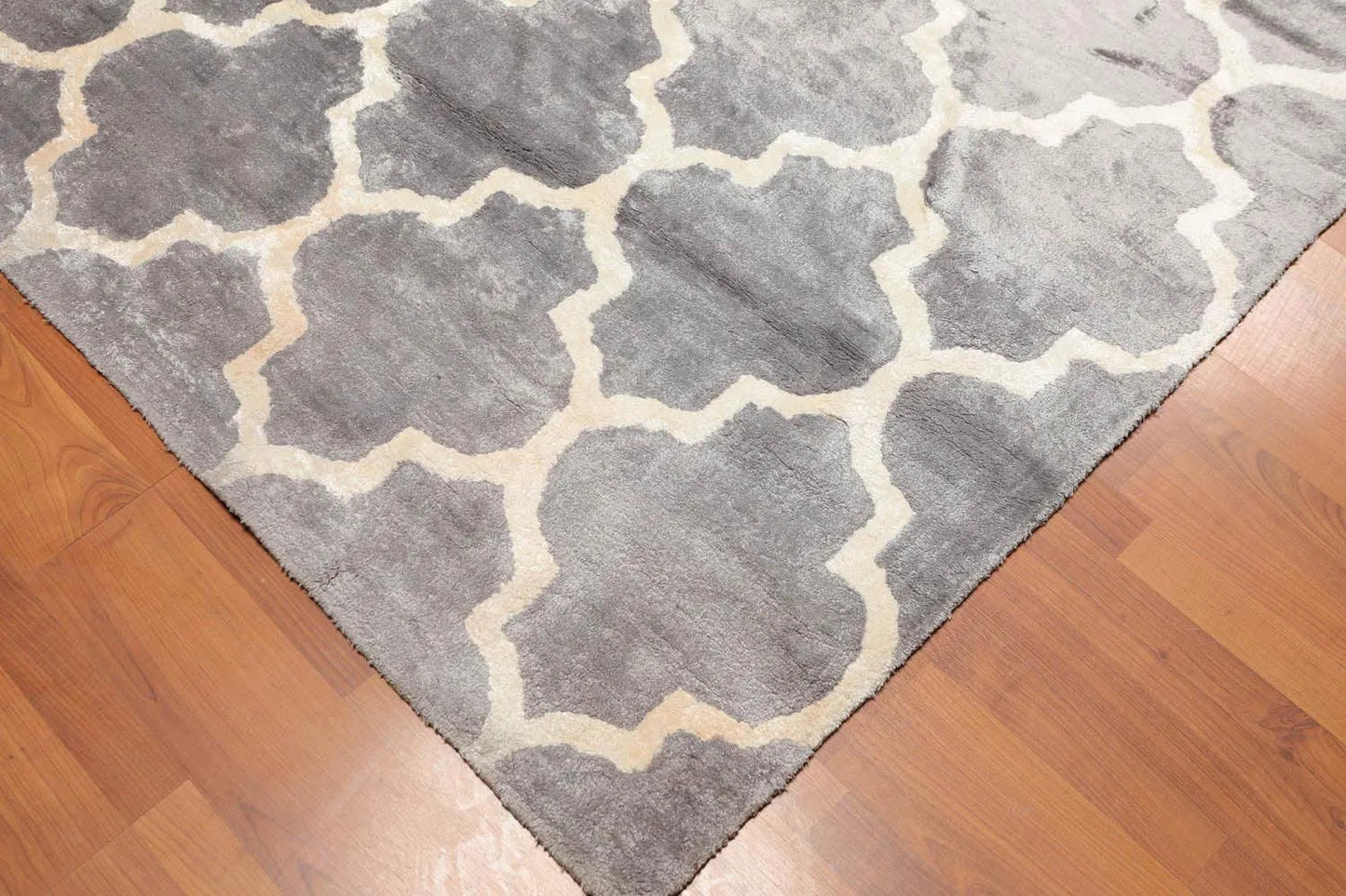 5' x 8' Handmade Bamboo Silk Traditional Oriental Area Rug Contemporary Gray-4