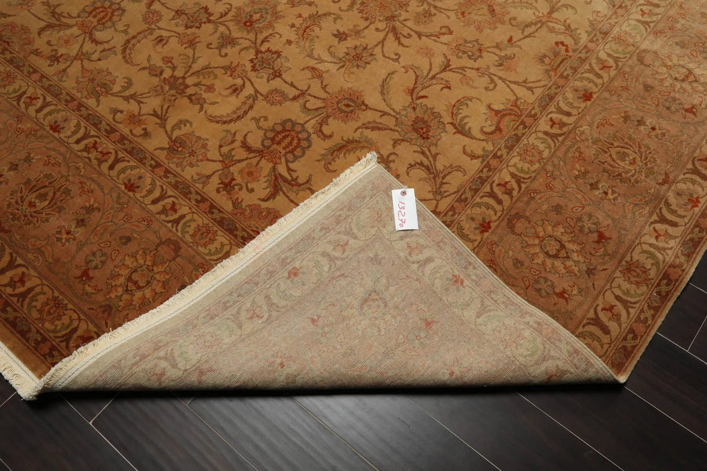 9x12 Tan, Taupe Hand Knotted Persian 100% Wool Traditional 250 KPSI Oriental Area Rug-4