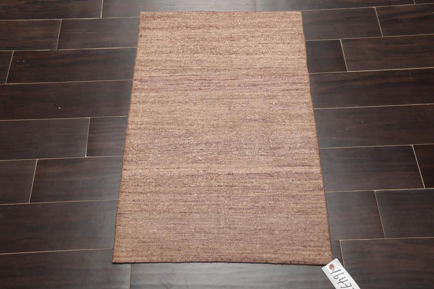 2' x 3' Hand Woven 100% Silk Modern Flatweave Kilim Oriental Area Rug Brown-1