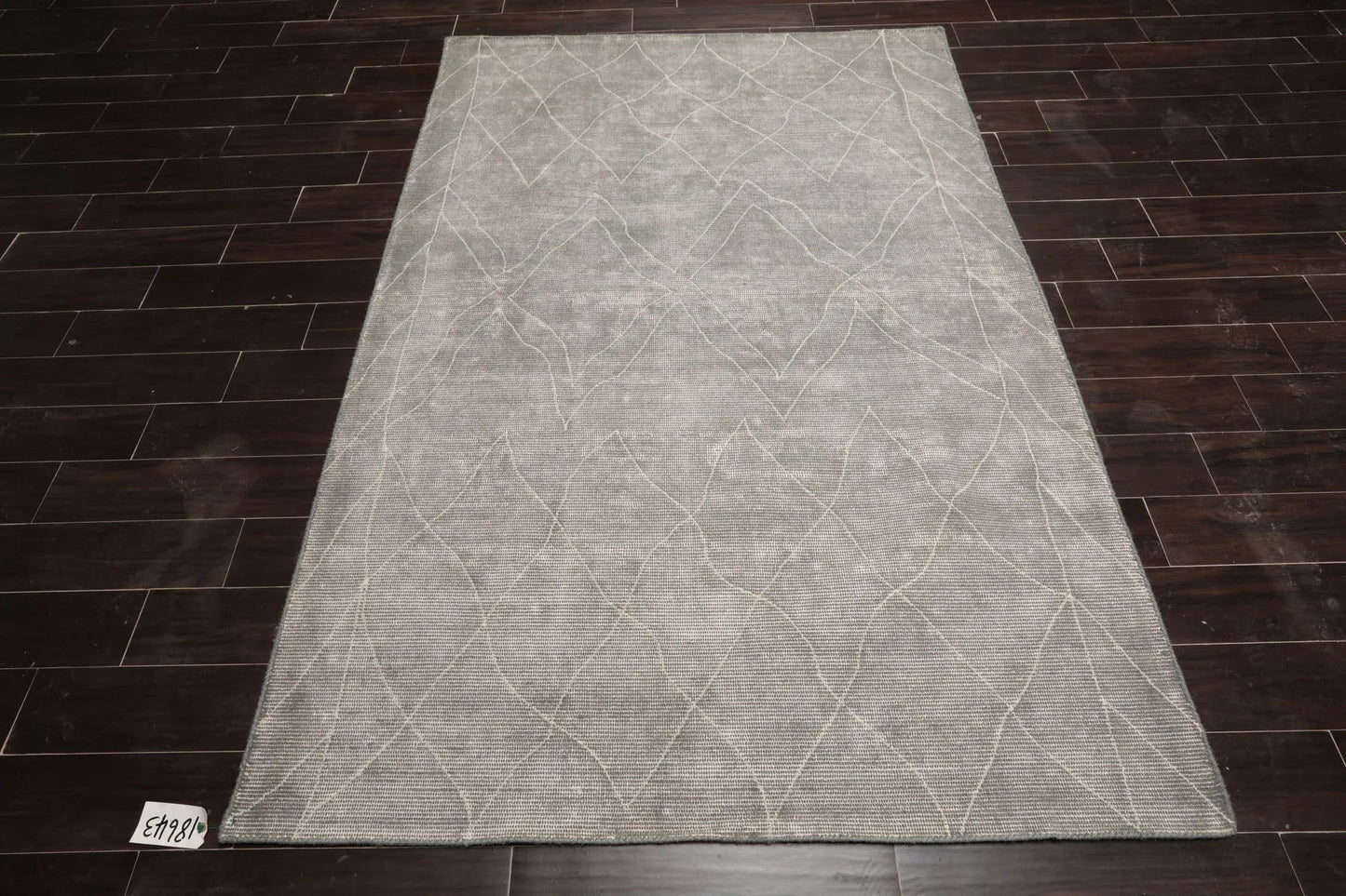 Hand Woven Rustic/Primitive Moroccan Wool Oriental Area Rug by LoomBloom 5x8-2
