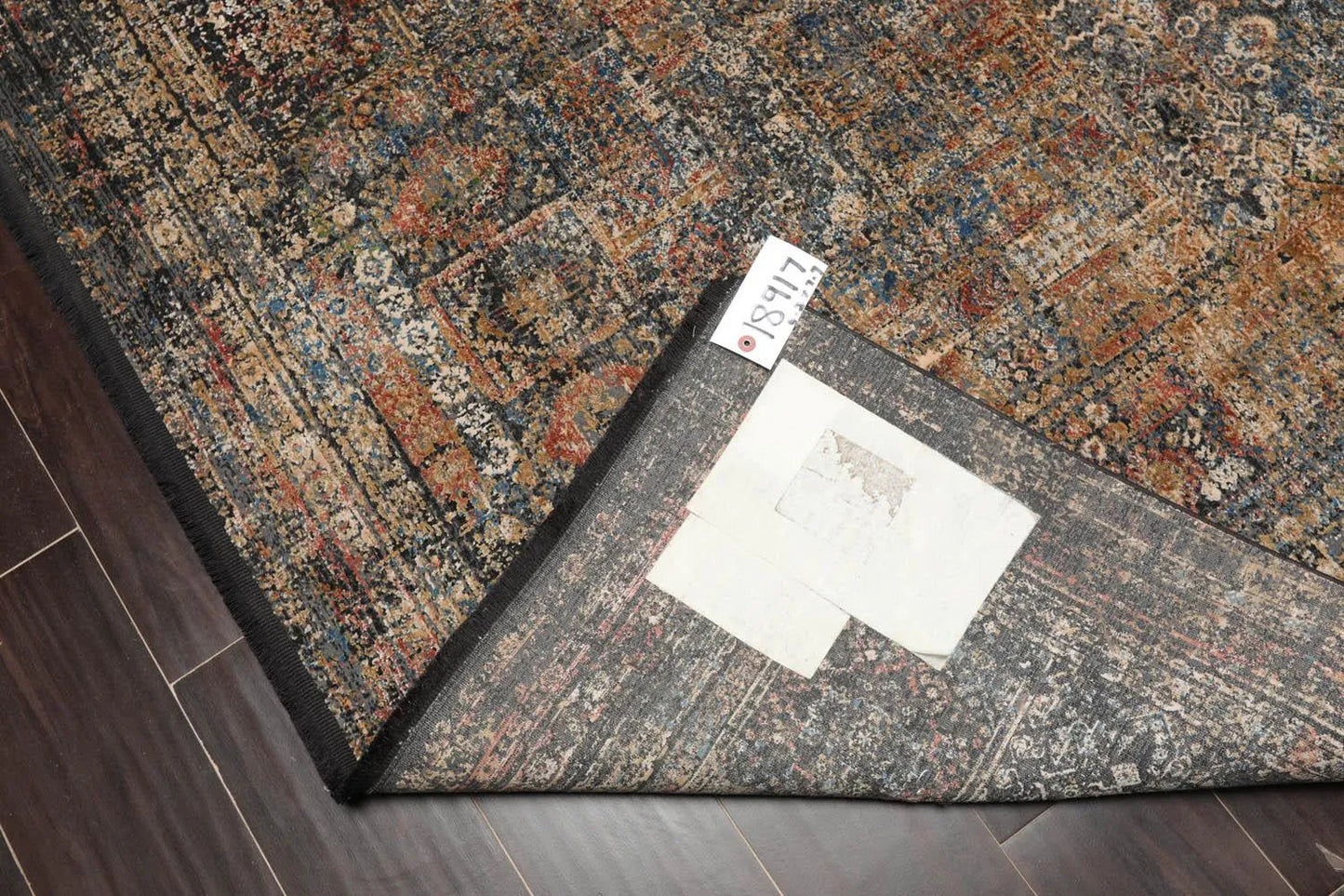 5'2"x7'7" Beige Machine Made Transitional Wool and Bamboo Silk Oriental Area Rug-2