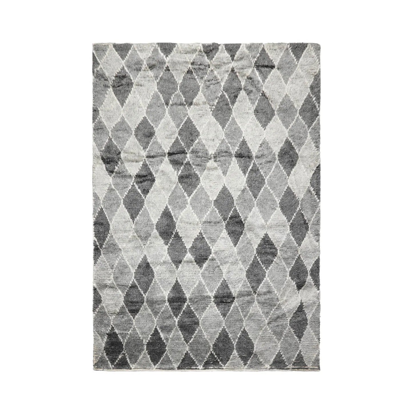 LoomBloom 5x8 Elegant Gray Tone On Tone Wool Oriental Area Rug-1