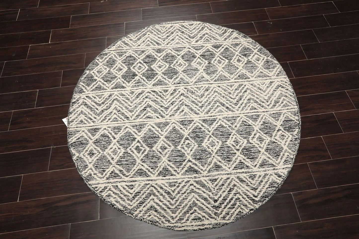 LoomBloom Multi Size Black Hand Tufted Transitional Geometric Wool Oriental Area Rug-8