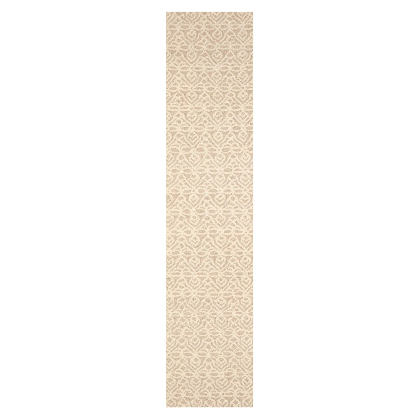 LoomBloom Multi Size Ivory Hand Tufted Modern Geometric New Zealand Wool Oriental Area Rug-2