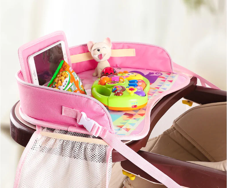 Car Seat Tray for Kids - Waterproof Multi-Function Table