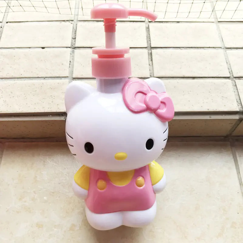 Cartoon Squeeze Bottle - 3D Cat Design for Toiletries