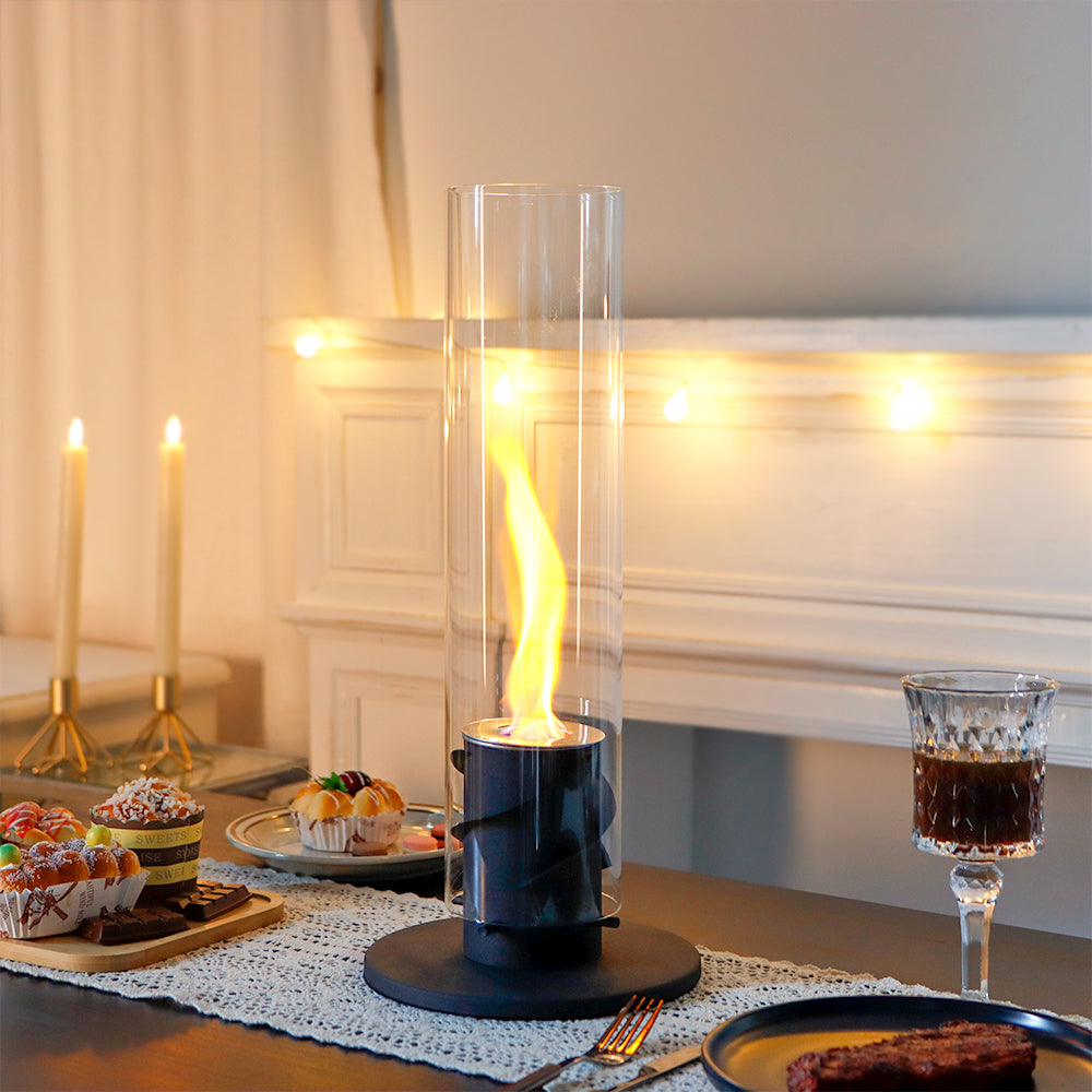 17''H Clean-Burning Bio Ethanol Ventless Fireplace-2