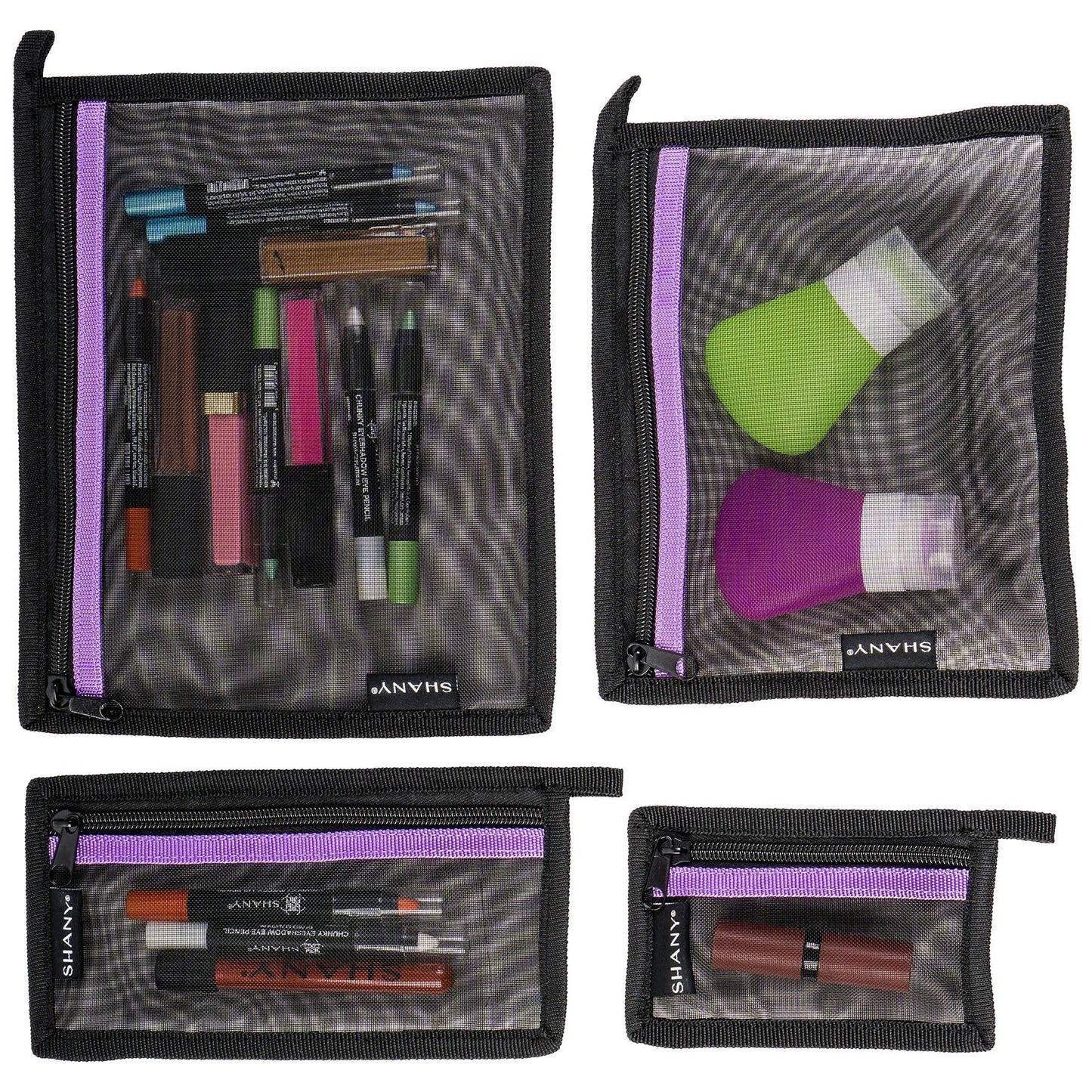 4-in-1 Mesh Travel Toiletry and Makeup Bag Set-1