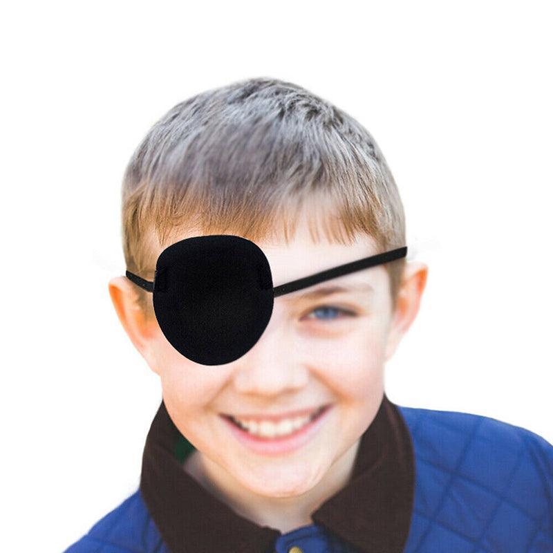 1/2/3/4/5Pcs Adjustable Strap Eye Patch Soft Concave Design Washable Black Cover-2