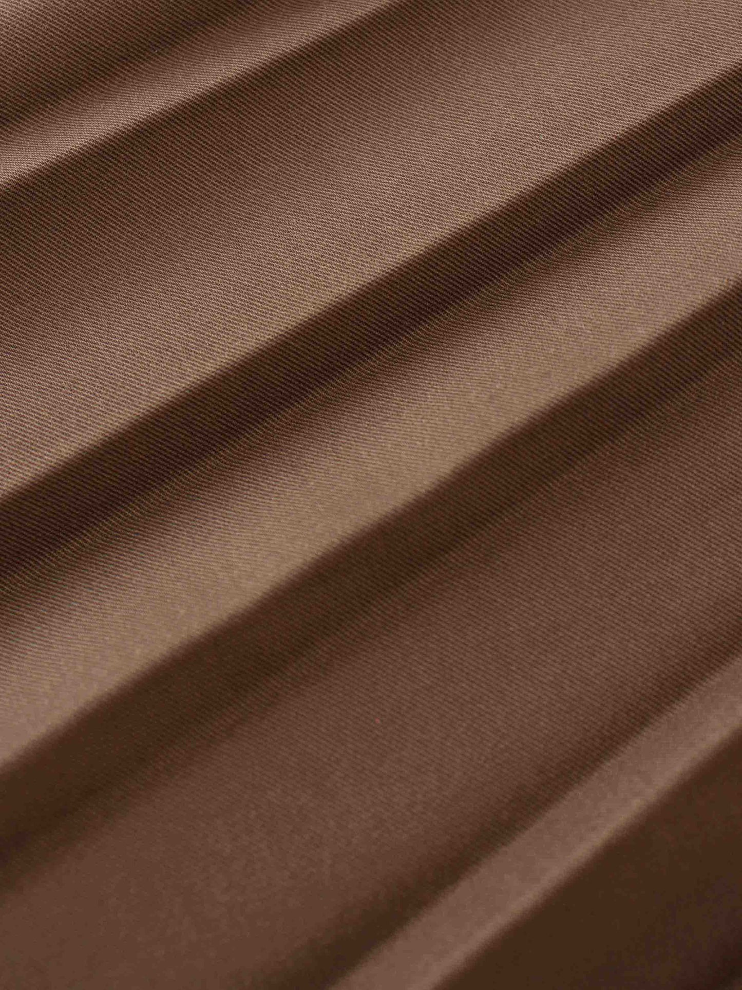 Pleated Skirt 37"-Brown-4