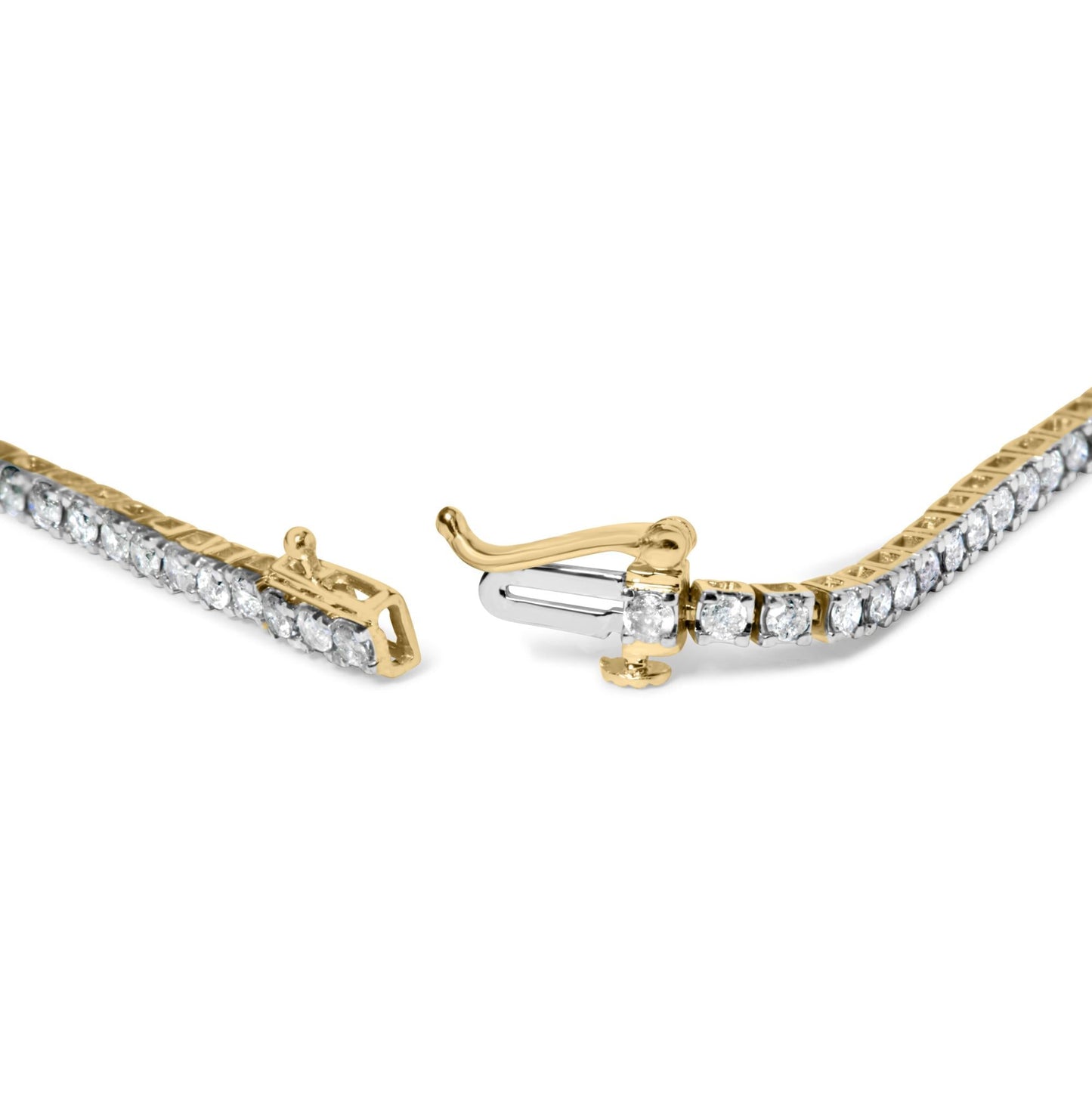 10K Yellow Gold Classic 3.0 Cttw Classic Diamond Tennis Bracelet (J-K Color, I2-I3 Clarity) - 7.25" Inches-1