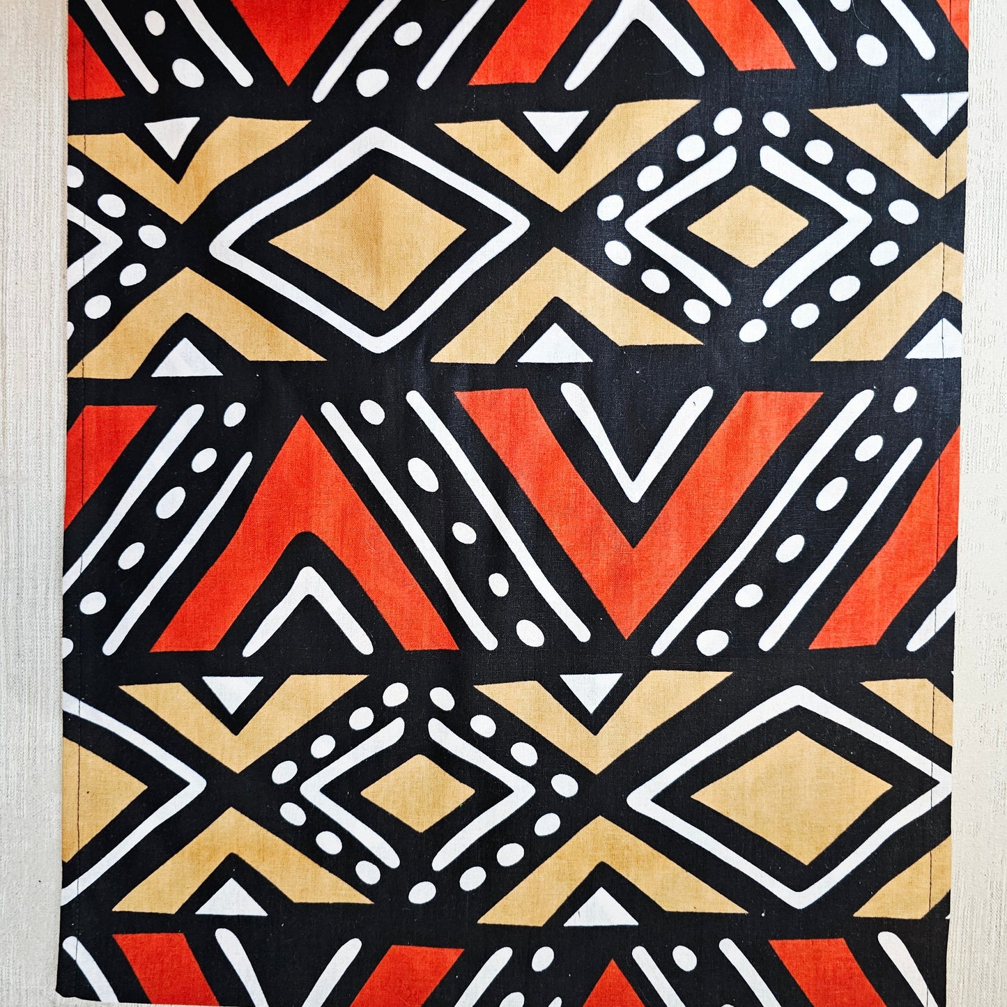 Handmade Table Runner and Set of 8 Napkins | African Print Bogolan Inspired Print Made from 100% African Print Fabric-3