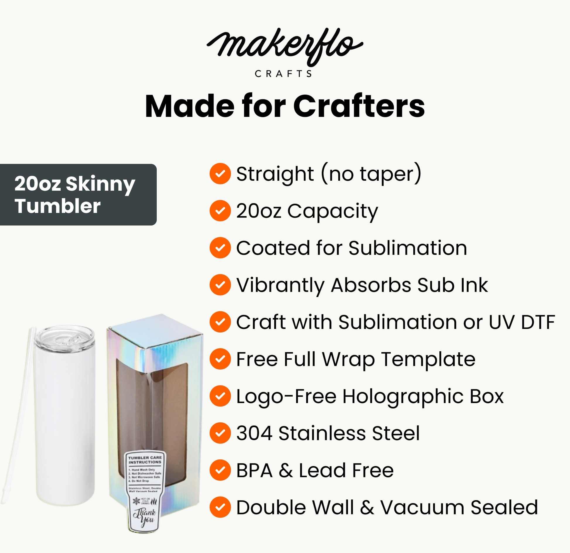 20oz Skinny Sublimation Tumbler DESTASH-4