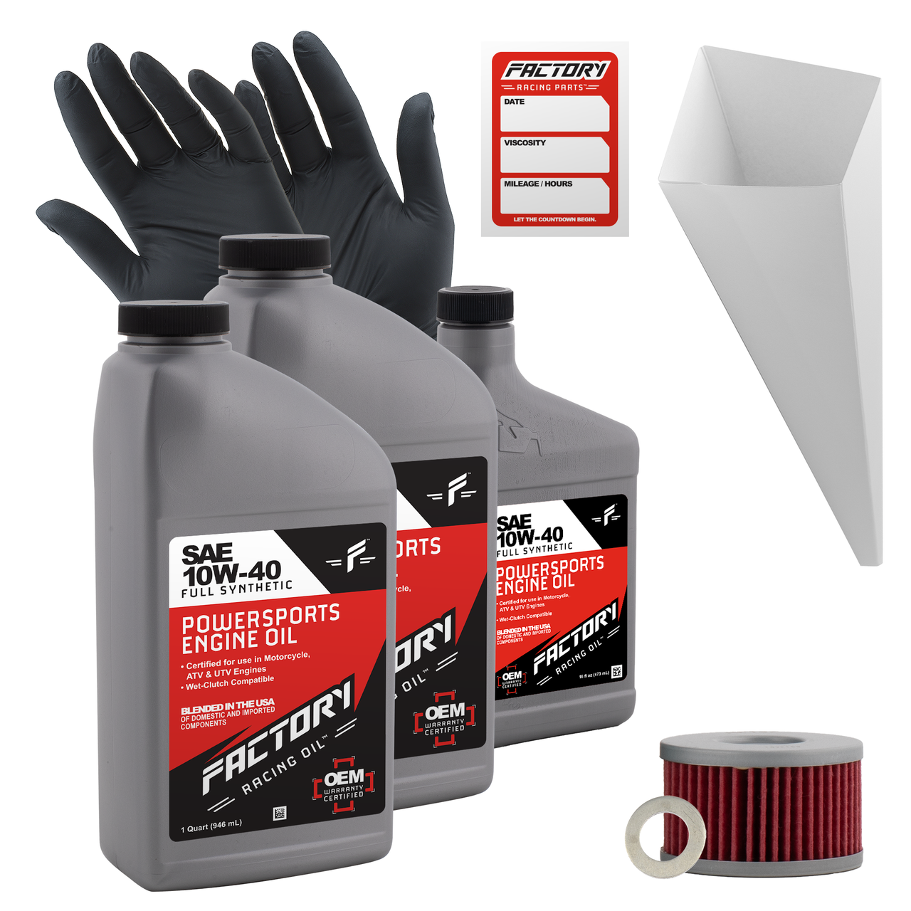 10W-40 Full Synthetic 2.5 Quart Oil Change Kit fits Suzuki LS650 Savage, S40 Boulevard-0