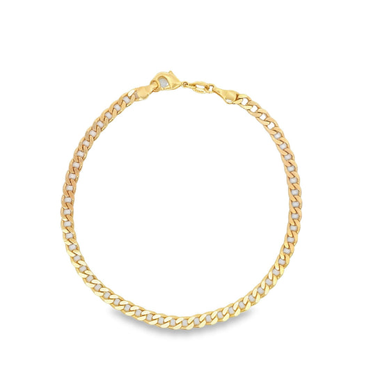 4mm Cuban Curb Link Chain Anklet (E190)-0
